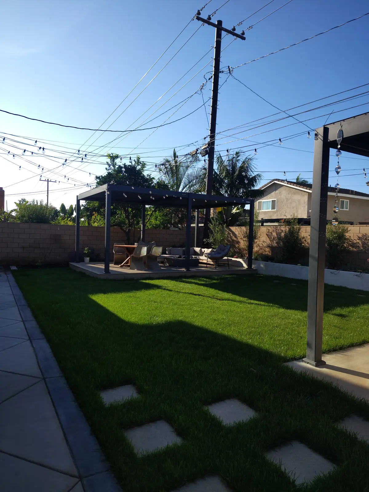 Modern Pergola & Outdoor Kitchen — completed view 3
