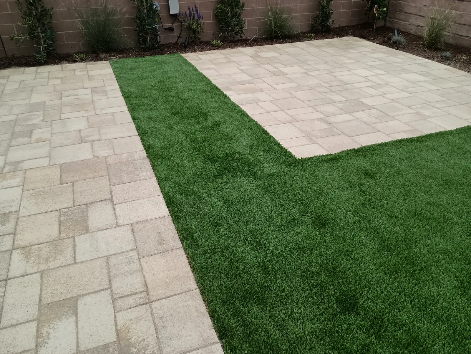 Paver & Turf Backyard
