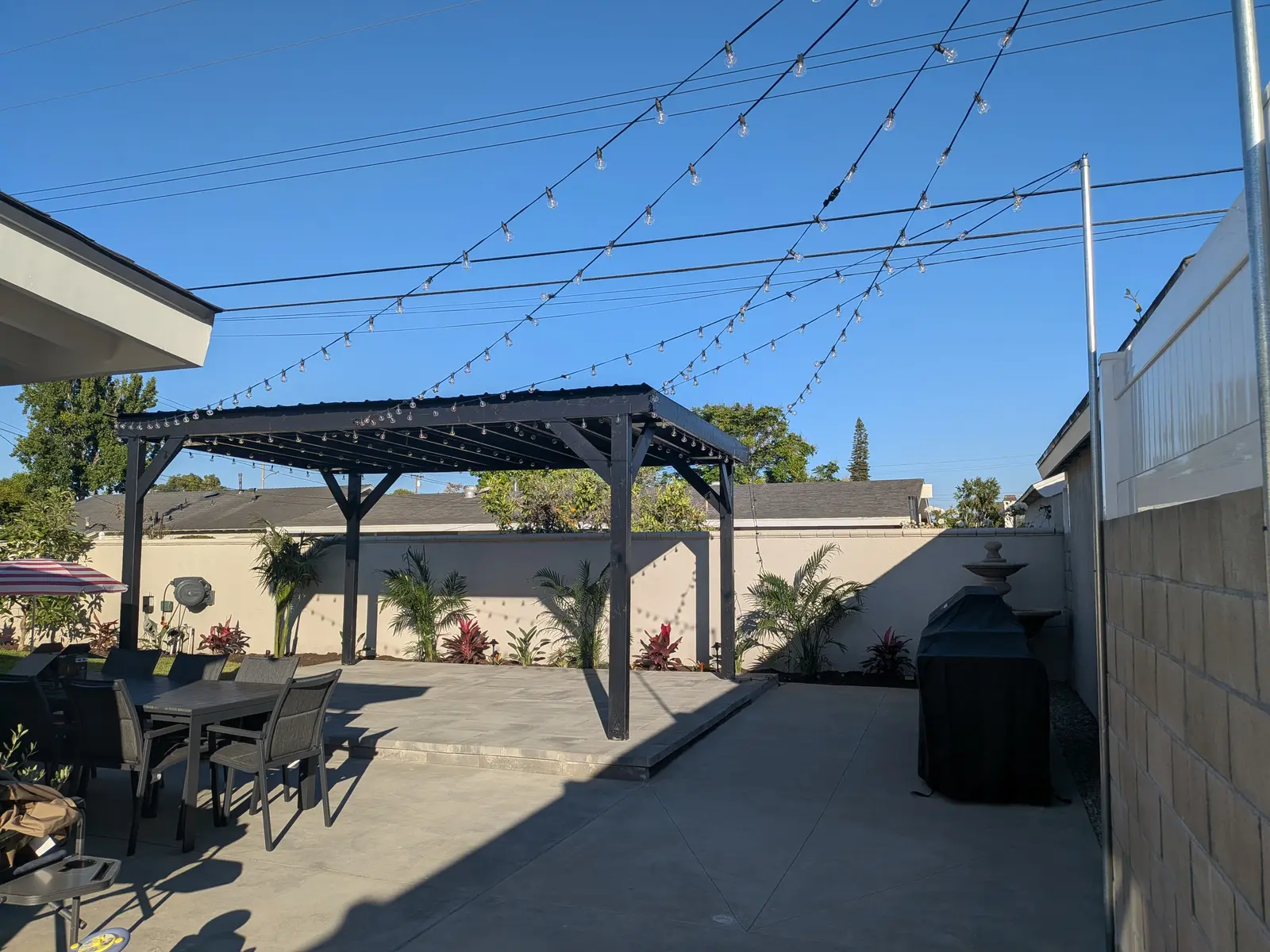 Rossmoor Pergola & Backyard — completed view 2