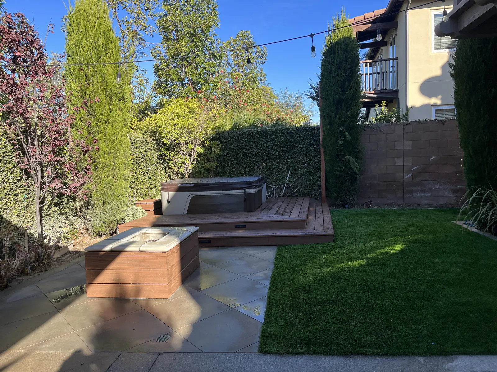Spa, Deck & Turf Backyard — completed view 2